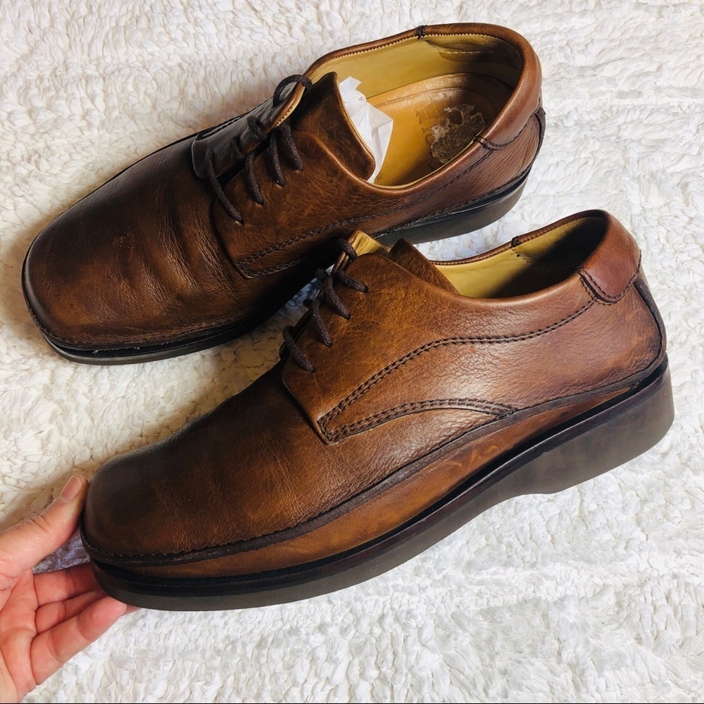 🔥 1803 brown leather Dakota lace up shoes.sz9